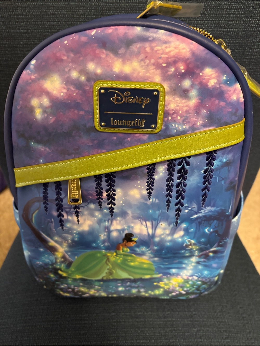 Loungefly Disney Tiana’s Forest Light up mini backpack NWT